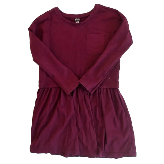Tea Collection Girls Maroon Dress Size: 8 Years Maroon