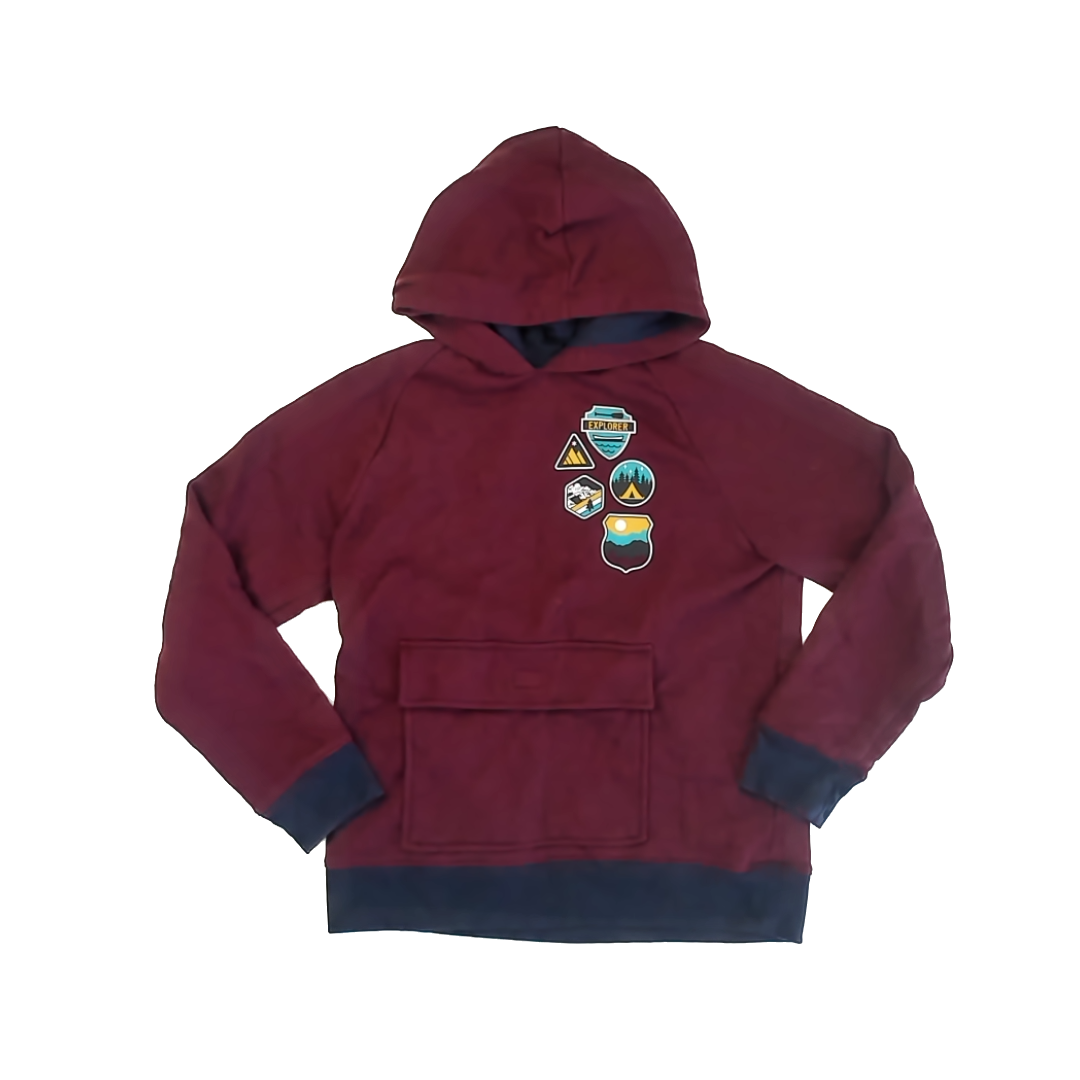 Children's Place Boys Maroon Hoodie Size: 10-12 Years Maroon