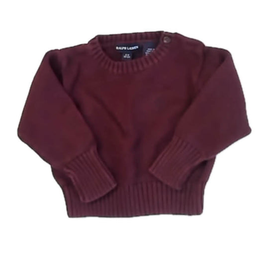 Ralph Lauren Boys Maroon Sweater Size: 3-12 Months Maroon