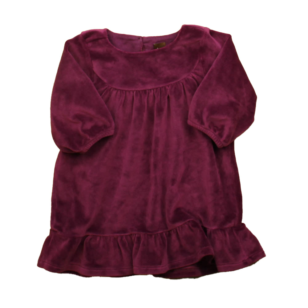 Tea Girls Maroon Dress Size: 12-18 Months Maroon