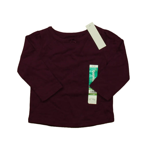Garanimals Girls Maroon Long Sleeve T-Shirt Size: 6-9 Months