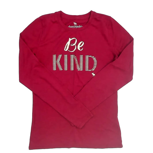 Abercombie & Fitch Girls Maroon Long Sleeve T-Shirt Size: 13-14 Years Maroon