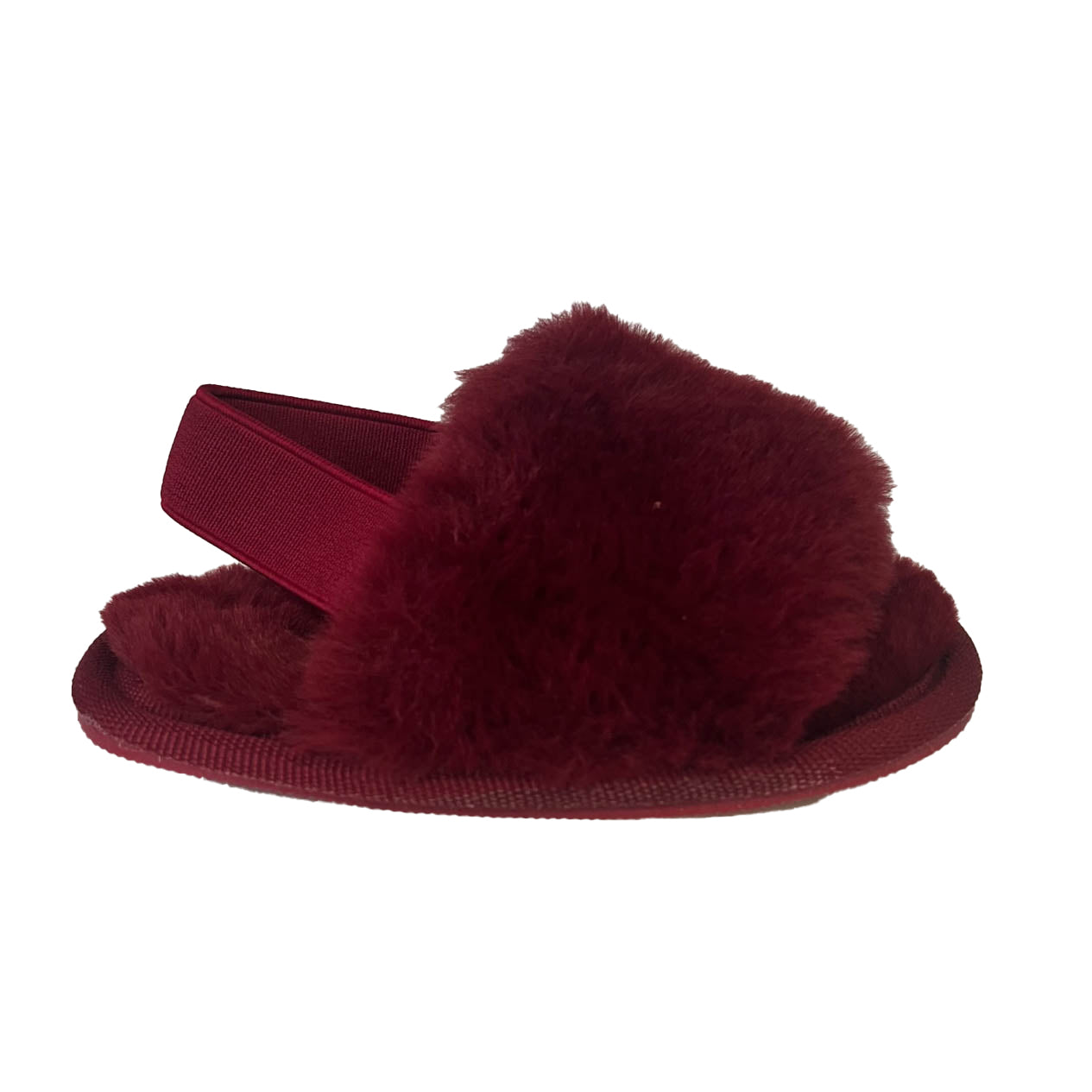 Mini Moda Girls Maroon Slippers Size: 4 Infant Maroon