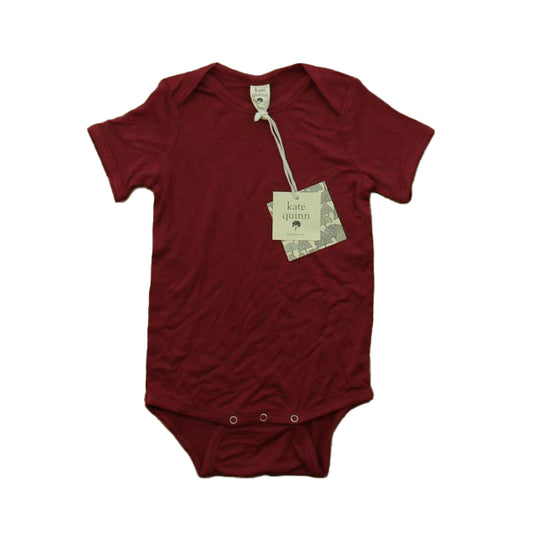 Kate Quinn Organics Girls Maroon Onesie Size: 12-18 Months