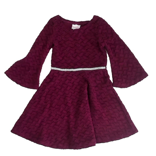 Nanette Girls Maroon Dress Size: 5T Maroon