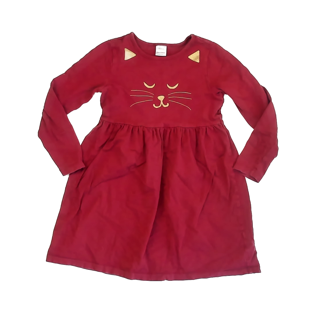 Hanna Andersson Girls Maroon Dress Size: 8 Years Maroon