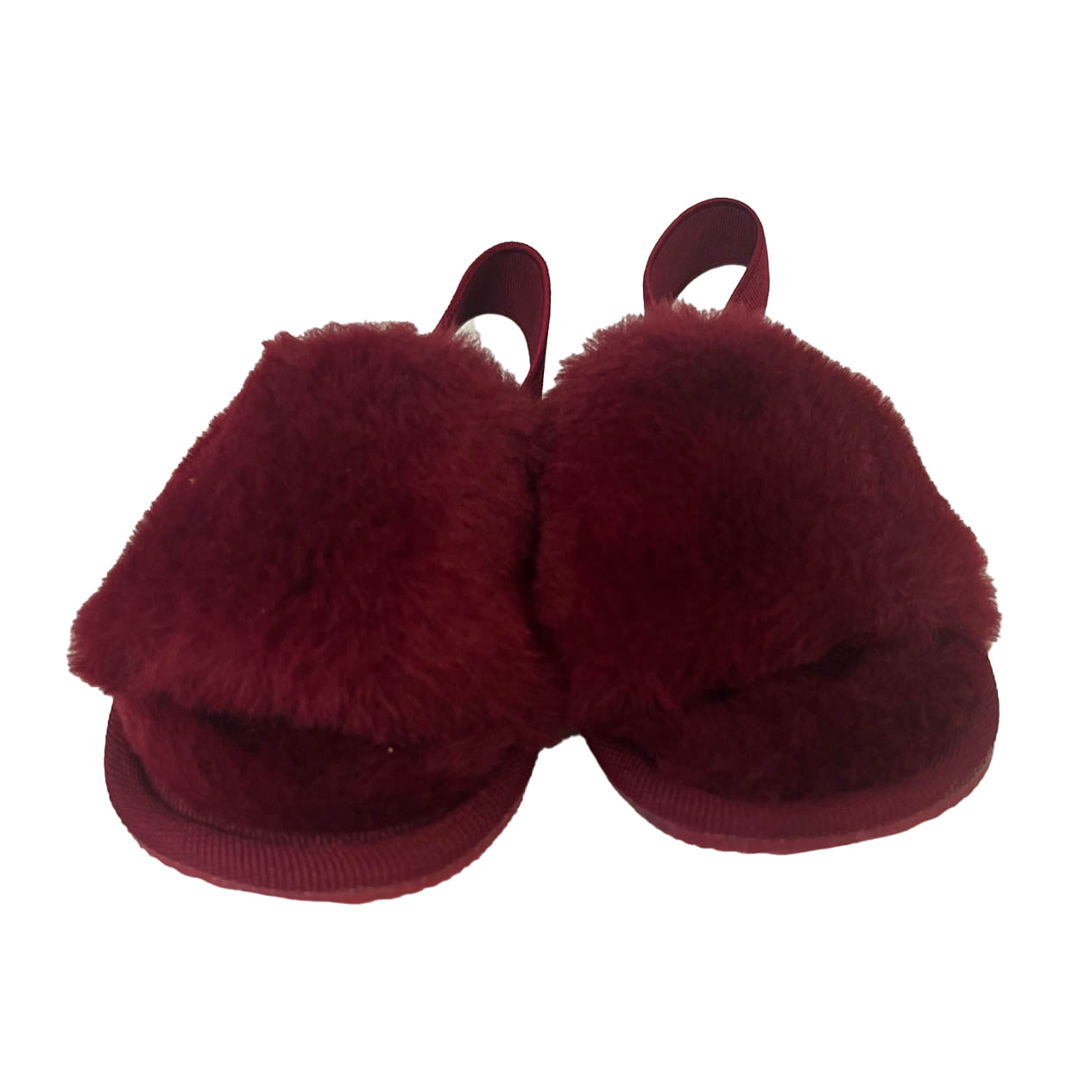 Mini Moda Girls Maroon Slippers Size: 4 Infant Maroon