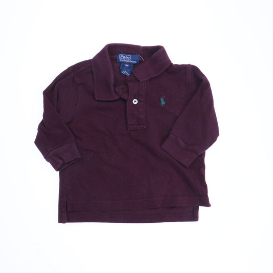 Ralph Lauren Boys Maroon Polo Shirt Size: 9 Months Maroon