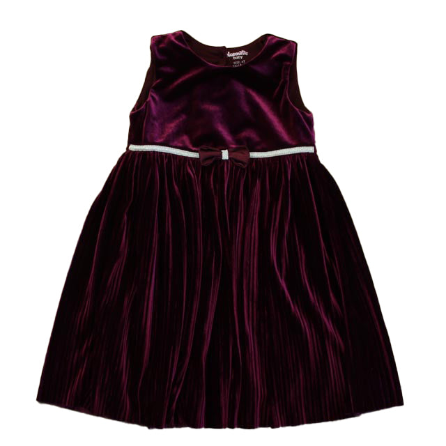 Nanette Kids Girls Maroon Dress Size: 4T Maroon