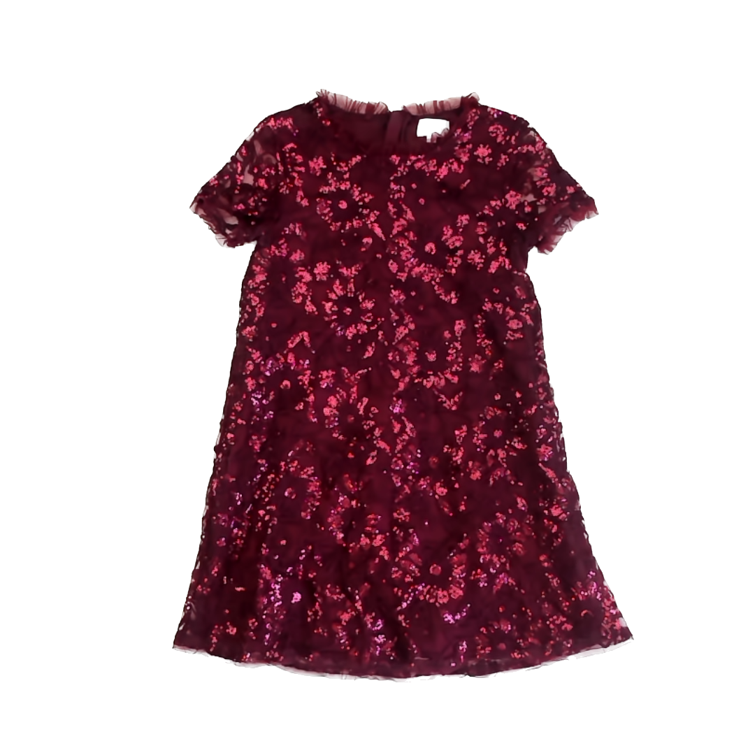 BCBG Girls Girls Maroon Special Occasion Dress Size: 12 Years Maroon