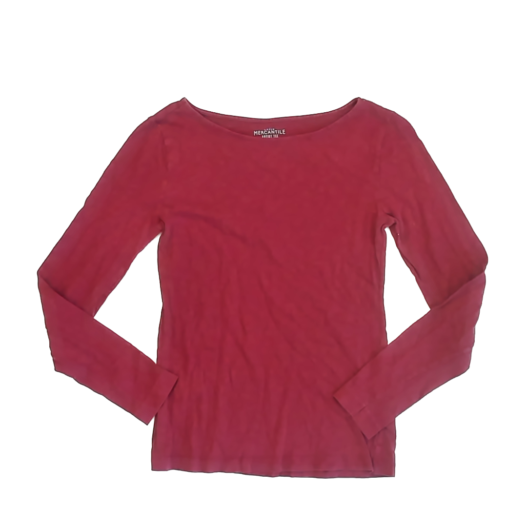 J.Crew Girls Maroon Long Sleeve T-Shirt Size: Adult S Maroon