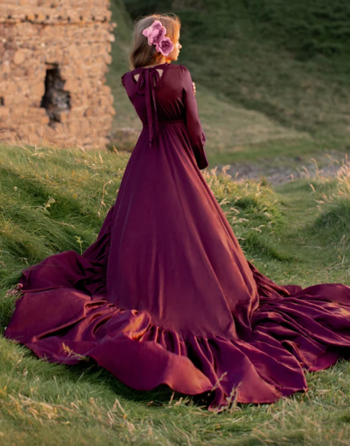 Joyfolie Girls Maroon Special Occasion Dress Size: 10 Maroon