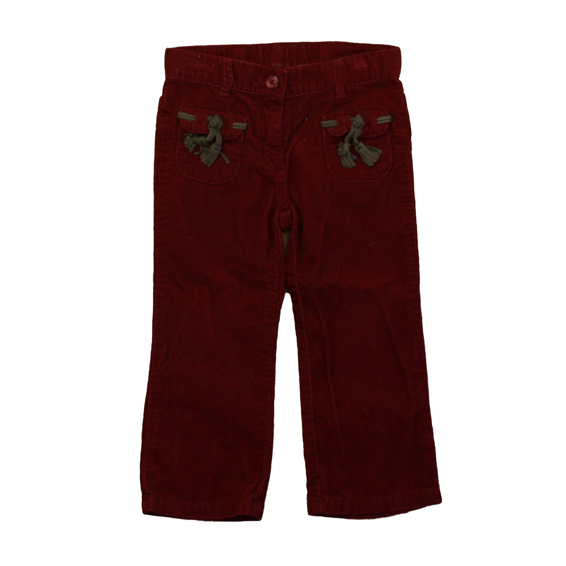 Janie and Jack Girls Maroon Corduroy Pants Size: 2T Maroon