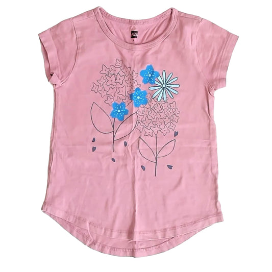 Tea Collection Girls Mauve Floral T-Shirt Size: 4T Mauve Floral