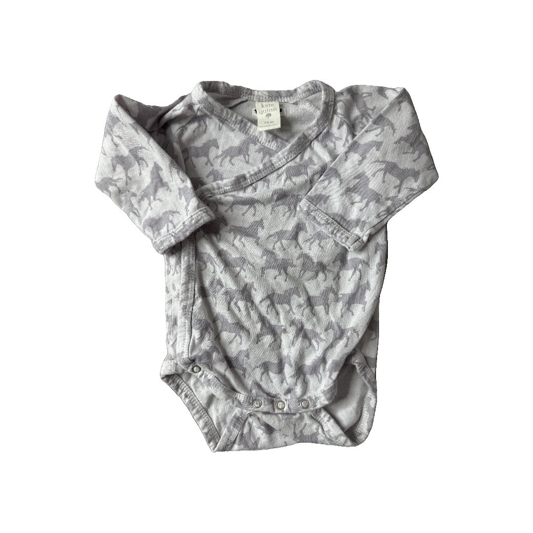 Kate Quinn Girls Mauve | Grey Onesie Size: 3-6 months Mauve | Grey