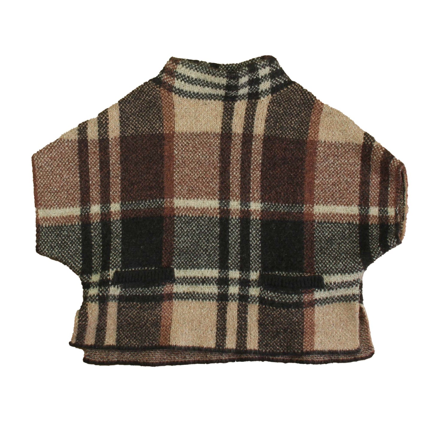 Zara Girls Mauve Plaid Poncho Size: 2-3T