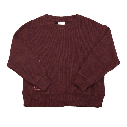 Zara Girls Burgundy Long Sleeve Shirt Size: 6 Years