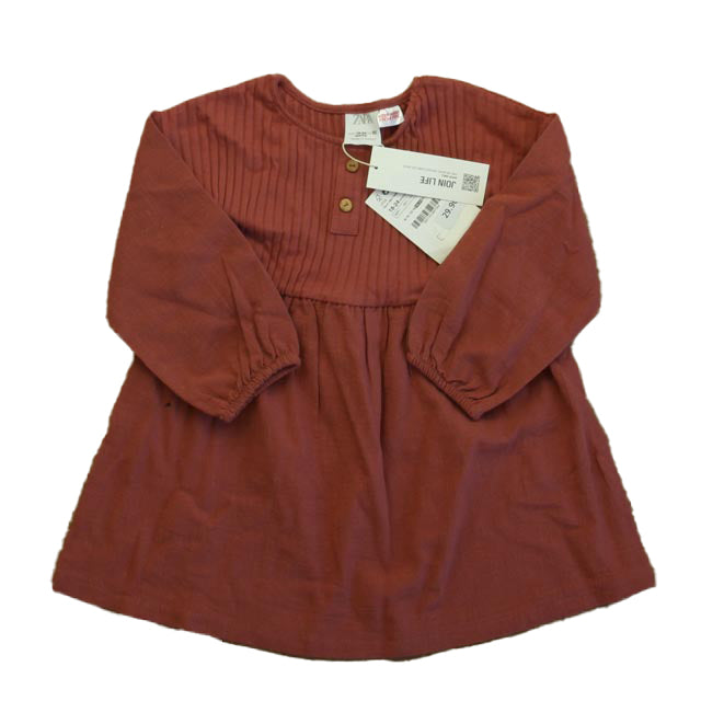 Zara Girls Mauve Dress Size: 18-24 Months