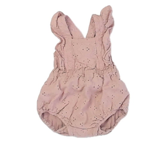 Noralee Girls Mauve Romper Size: 6 Months Mauve