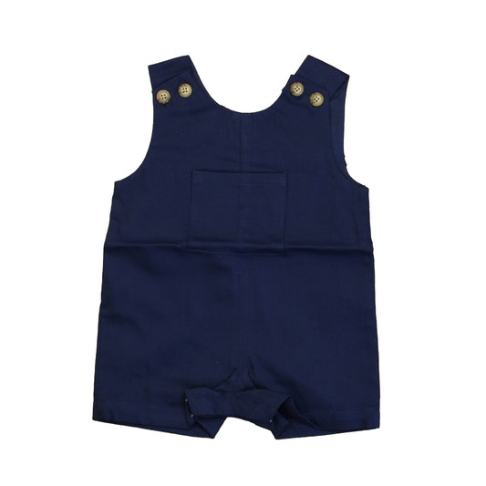 Classic Prep Boys Medieval Blue Romper Size: 6-9 Months