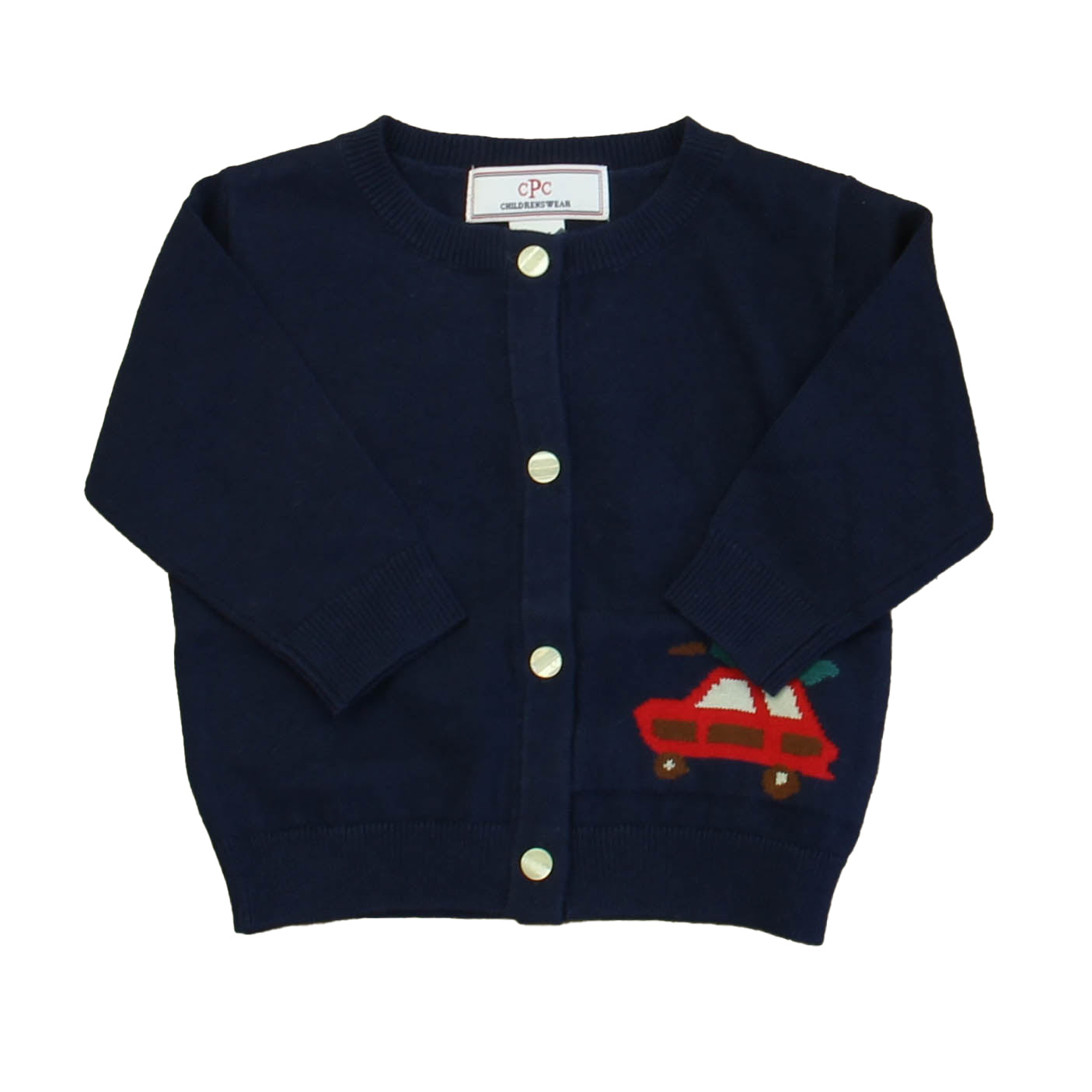 Classic Prep Unisex Medieval Blue | Woody Cardigan Size: 6-9 Months Medieval Blue | Woody