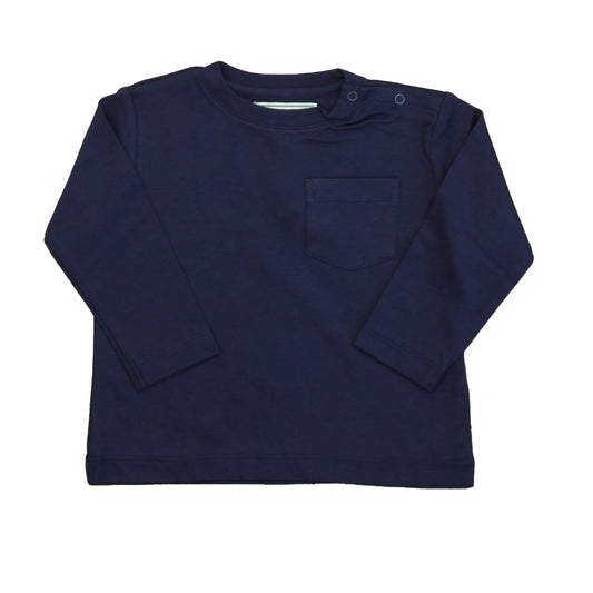 Classic Prep Boys Medieval Blue Long Sleeve T-Shirt Size: 9-12 Months Medieval Blue