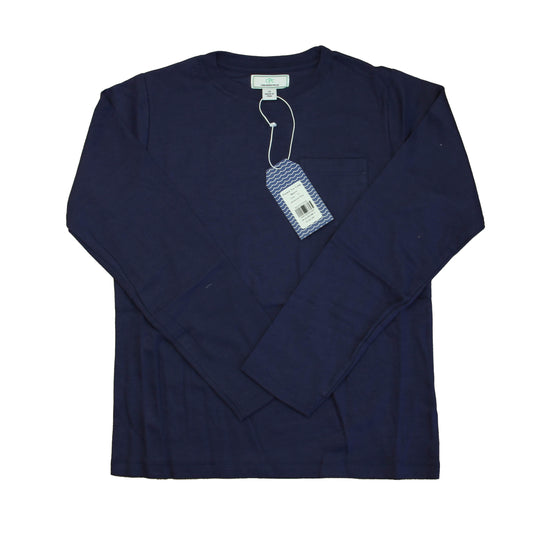 Classic Prep Boys Medieval Blue Long Sleeve T-Shirt Size: 6-14 Years Medieval Blue