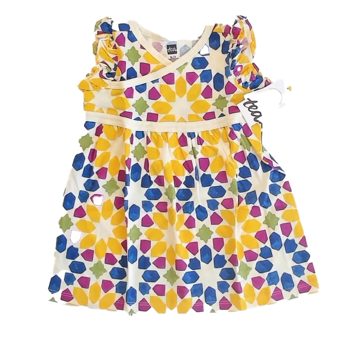 Tea Collection Girls Mediterranean Citrus Dress Size: 6-9 Months Mediterranean Citrus