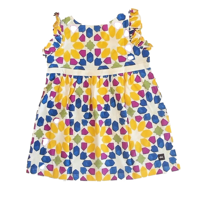 Tea Collection Girls Mediterranean Citrus Dress Size: 6-9 Months Mediterranean Citrus