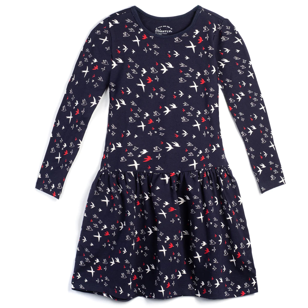 Mightly Girls Migrating Birds Dress Size: 2-5T Migrating Birds