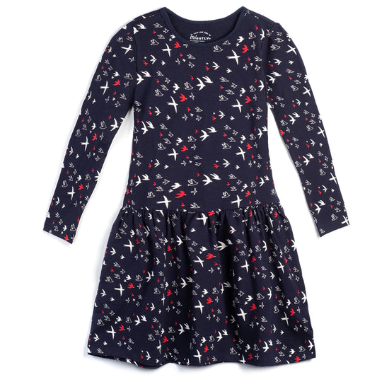 Mightly Girls Migrating Birds Dress Size: 2-5T Migrating Birds