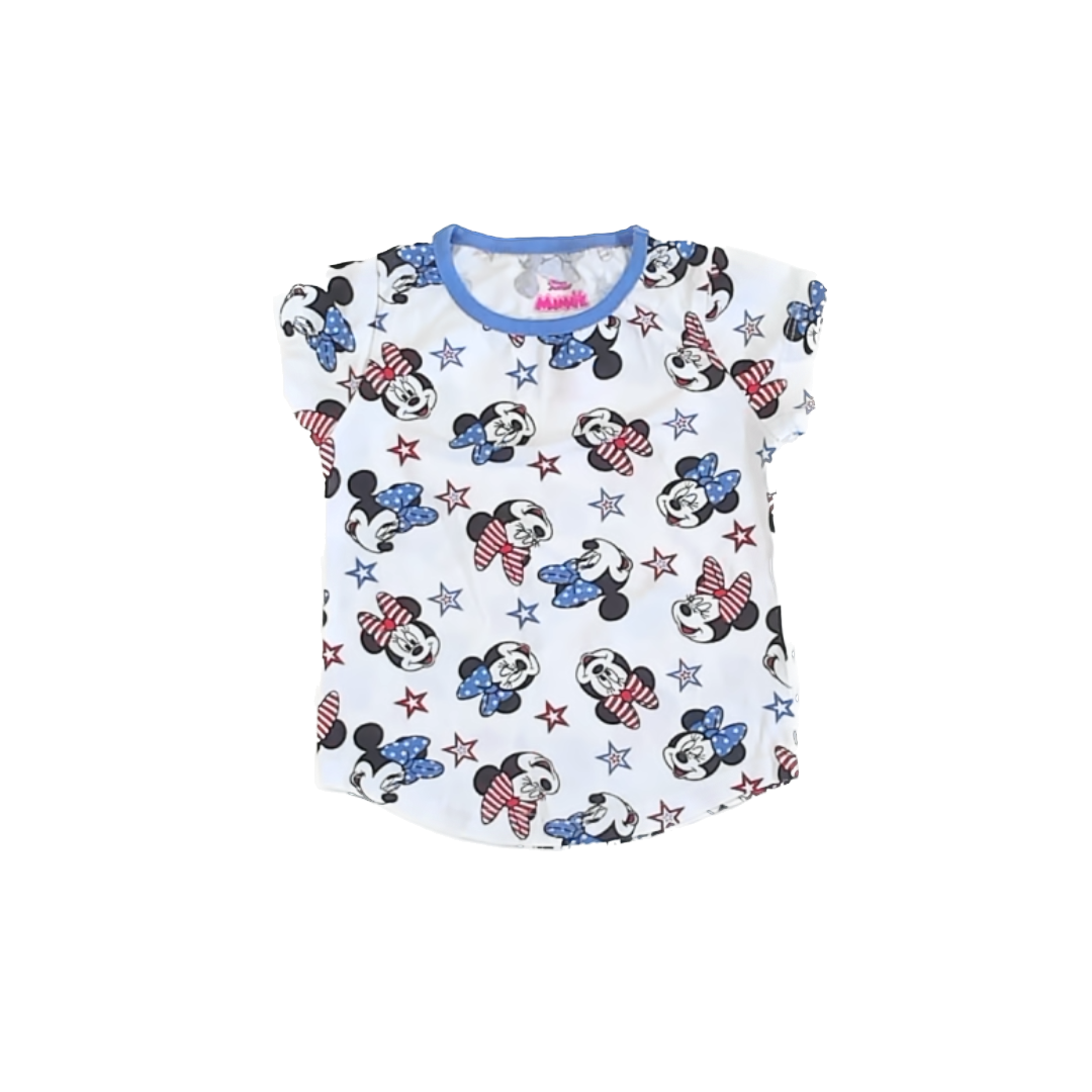 Disney Girls Minnie Stars T-Shirt Size: 2T Minnie Stars