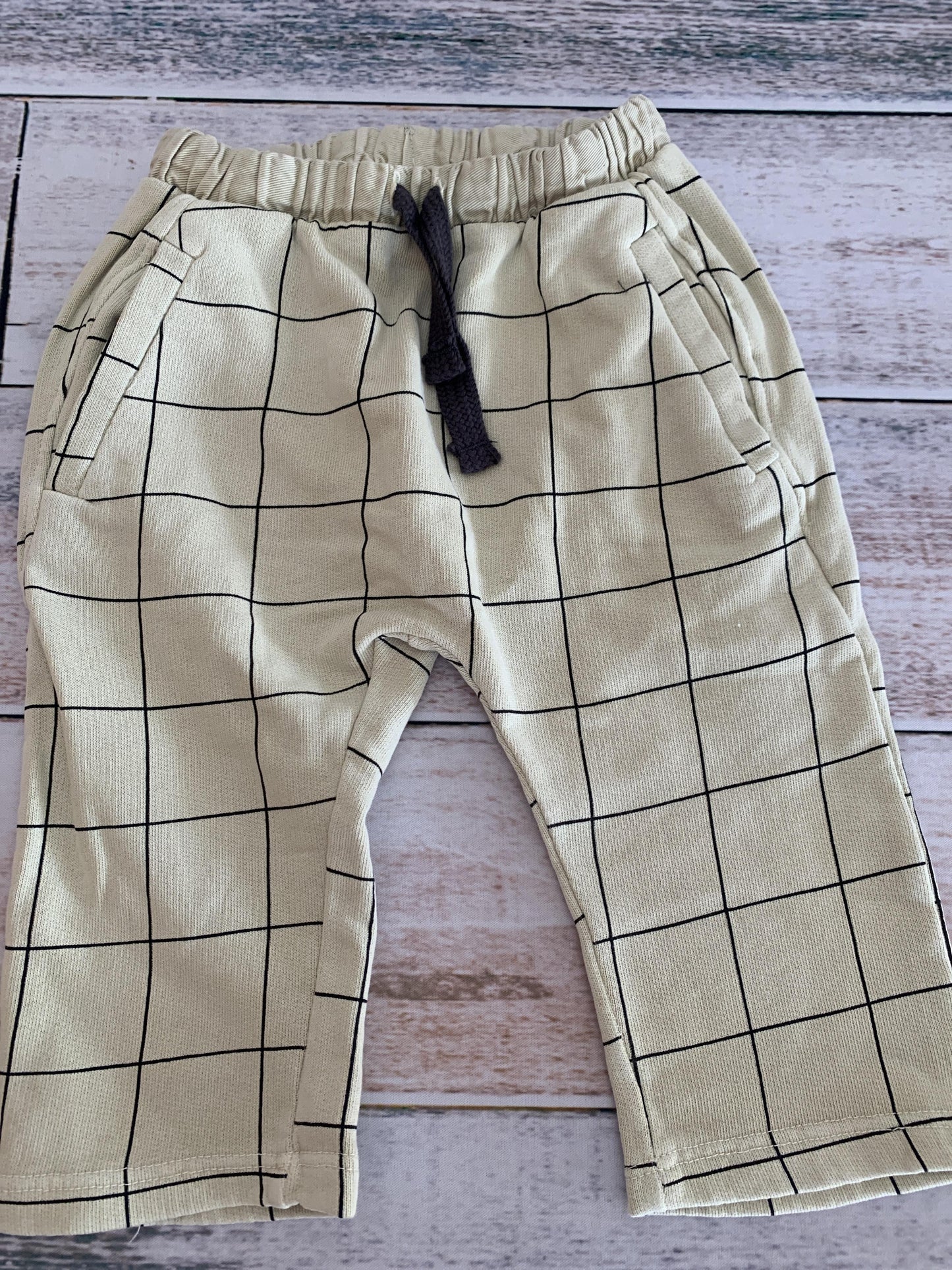 Zara Boys Mint | Black | Check Pants Size: 9-12 Months Mint | Black | Check
