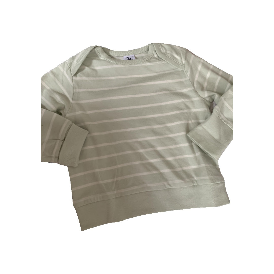 Nordstrom Unisex Mint | cream | Stripe Sweater Size: 9-12 Months Mint | cream | Stripe