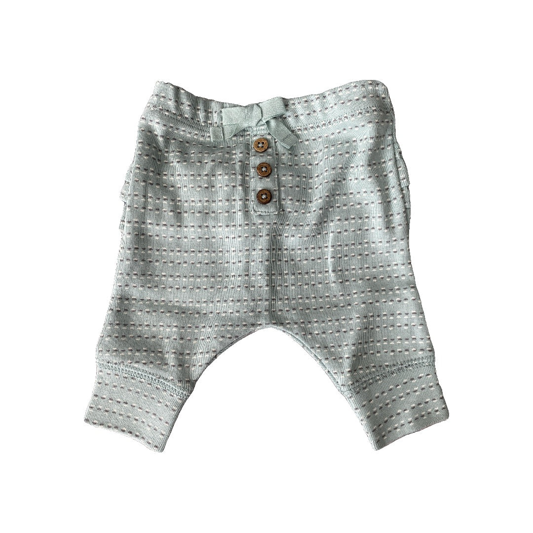 Oliver & Rain Girls Mint | Geometric Pants Size: Newborn Mint | Geometric