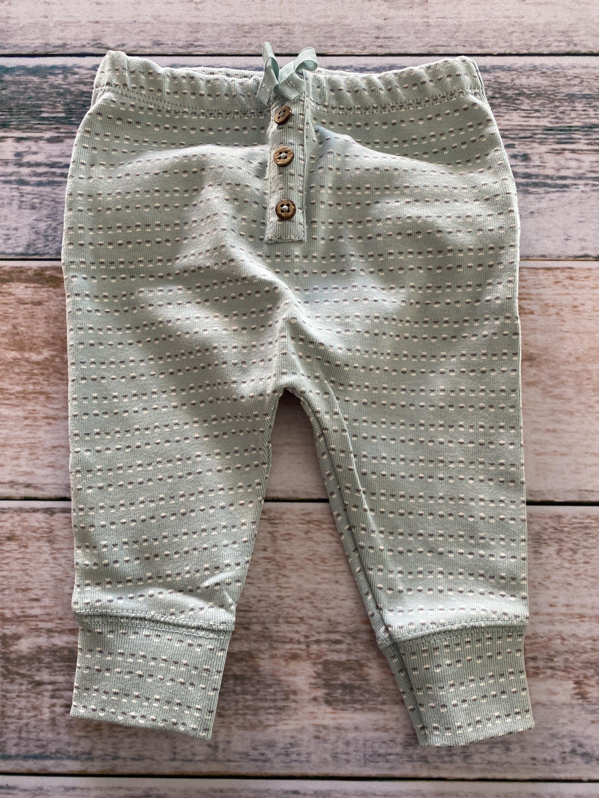 Oliver & Rain Girls Mint | Geometric Pants Size: 6 months Mint | Geometric
