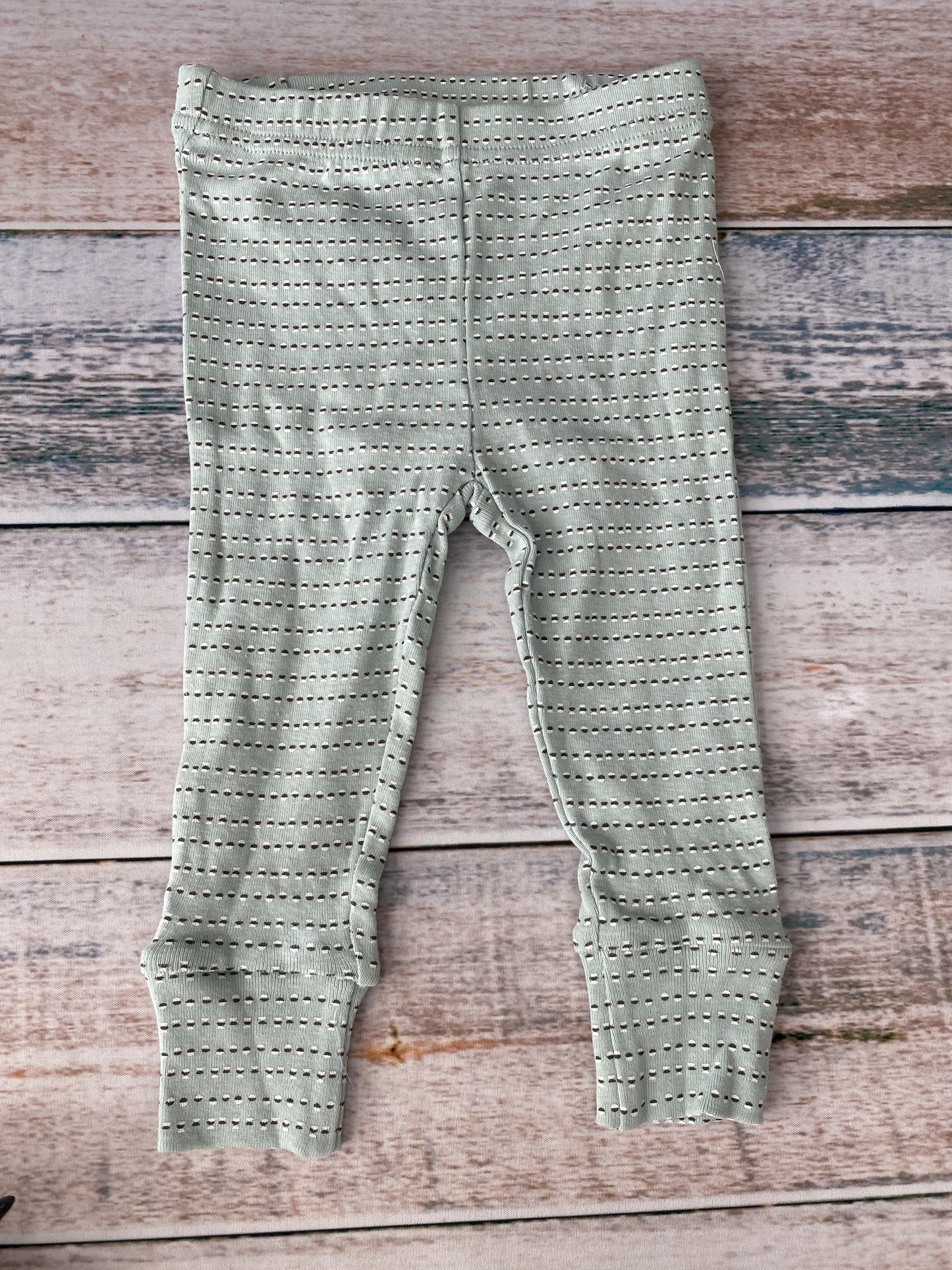 Oliver & Rain Unisex Mint | Geometric Pajamas Size: 12M Mint | Geometric