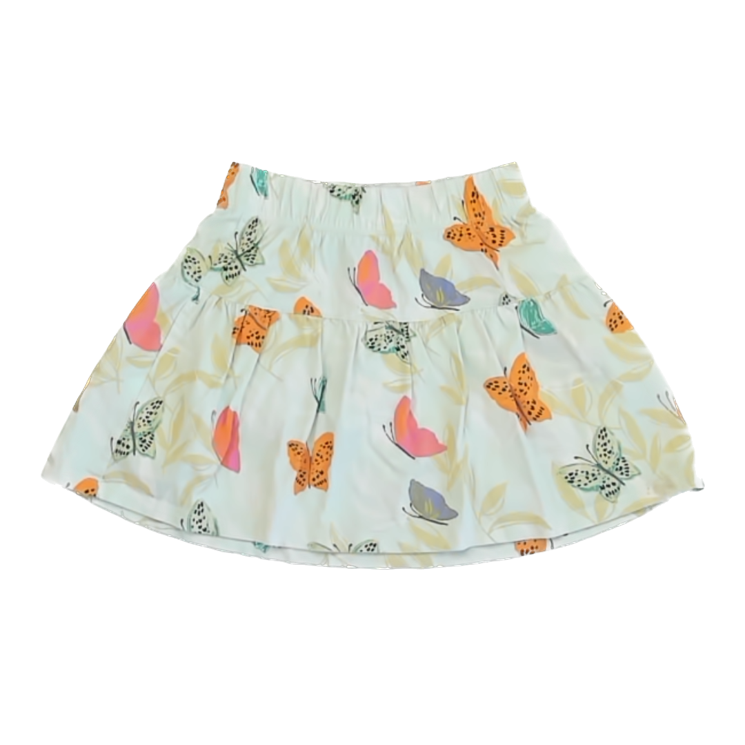 Tea Collection Girls Mint Green | Butterflies Skirt Size: 7 Years Mint Green | Butterflies