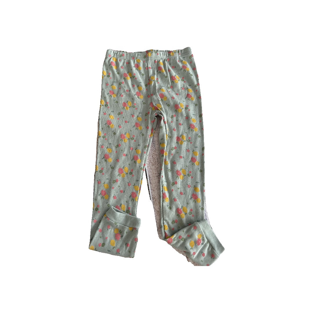 Just Born Girls Mint | Pink floral Pajamas Size: 4T Mint | Pink floral