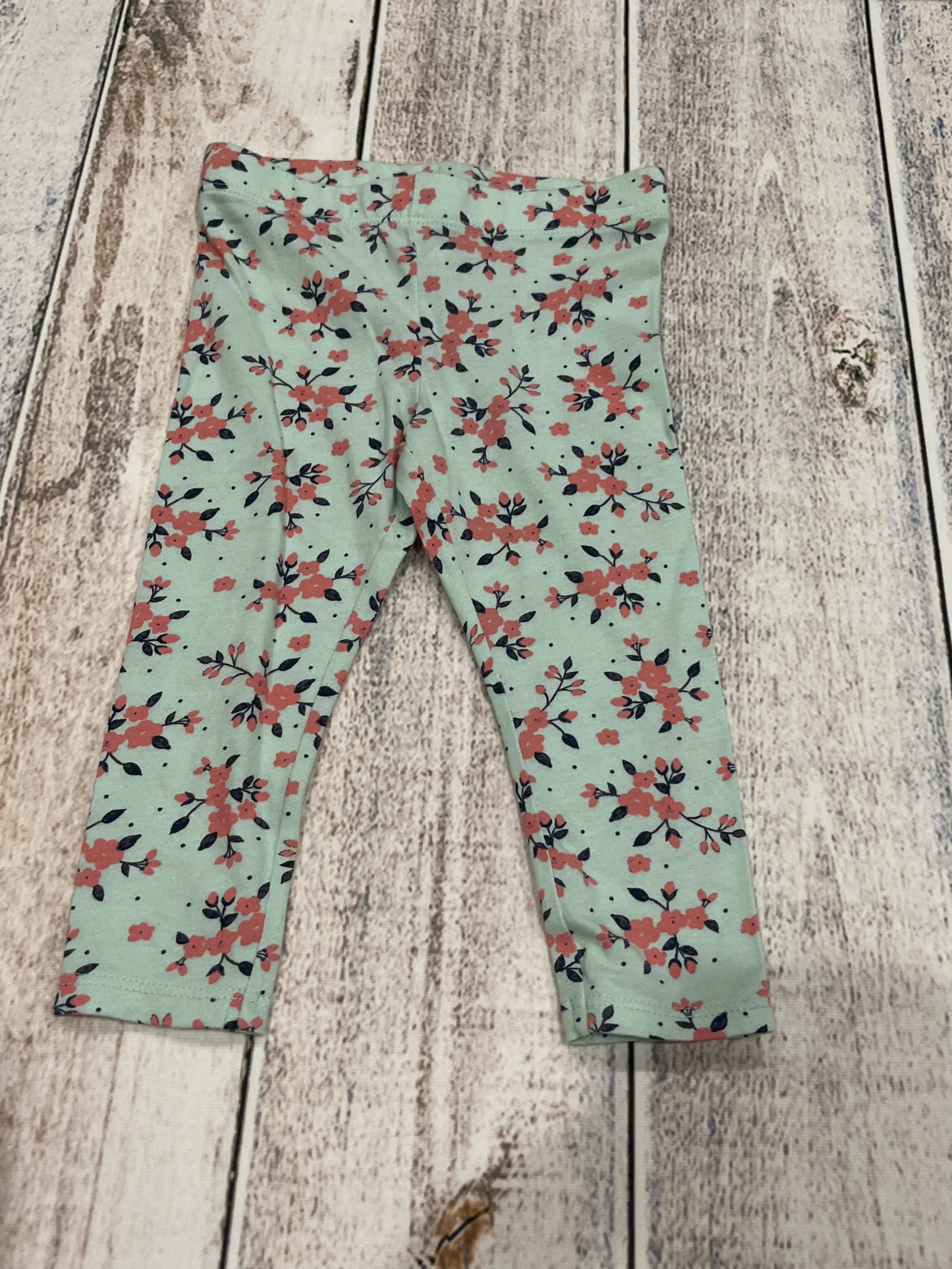 Harper Canyon Girls Mint | Pink floral Pants Size: 12 months Mint | Pink floral