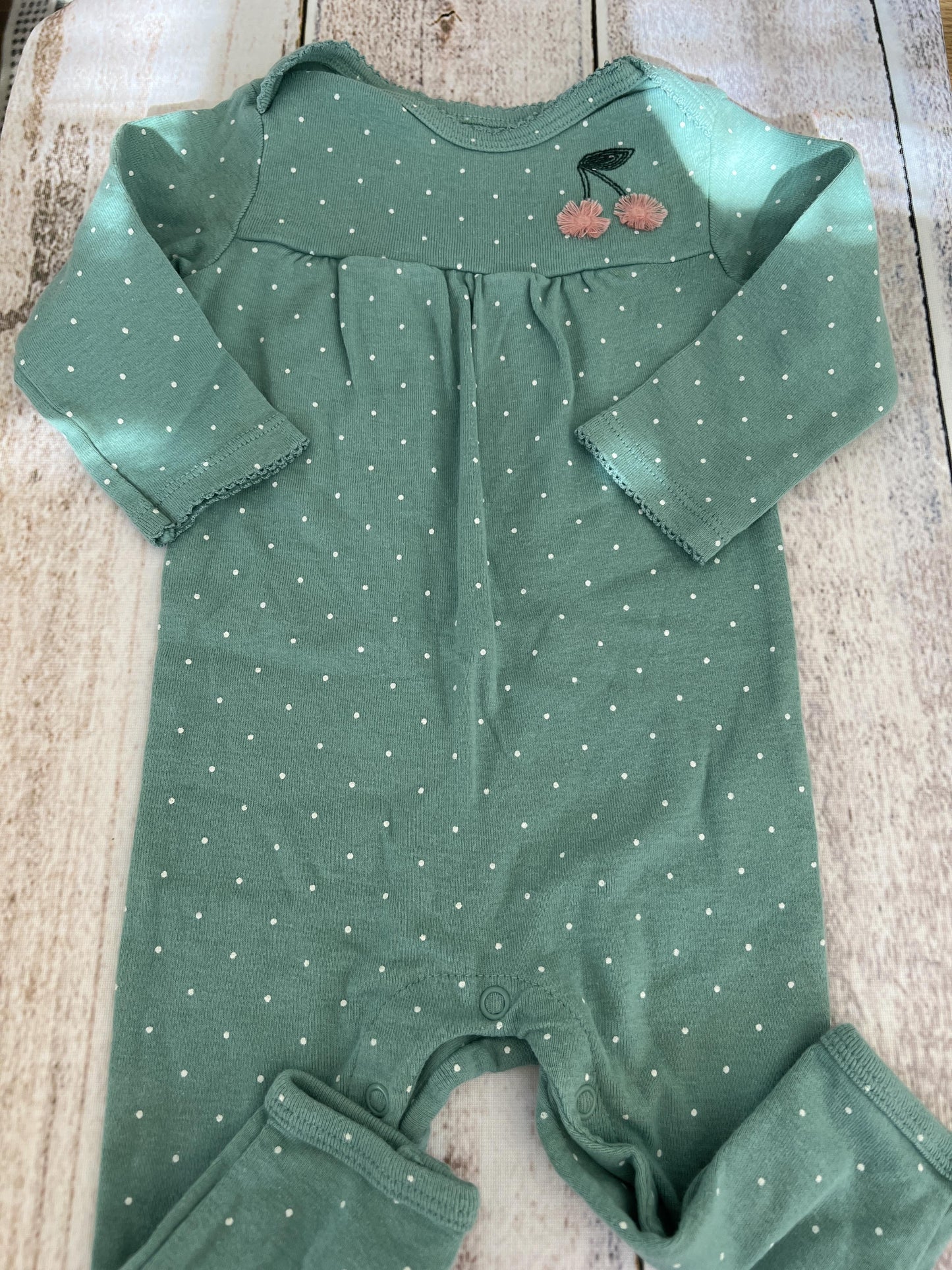Carters Girls Mint | polka dot Long Sleeve Outfit Size: 6 months Mint | polka dot