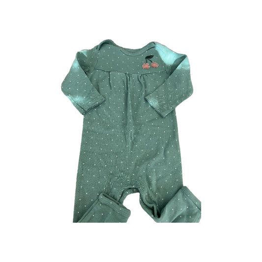 Carters Girls Mint | polka dot Long Sleeve Outfit Size: 6 months Mint | polka dot