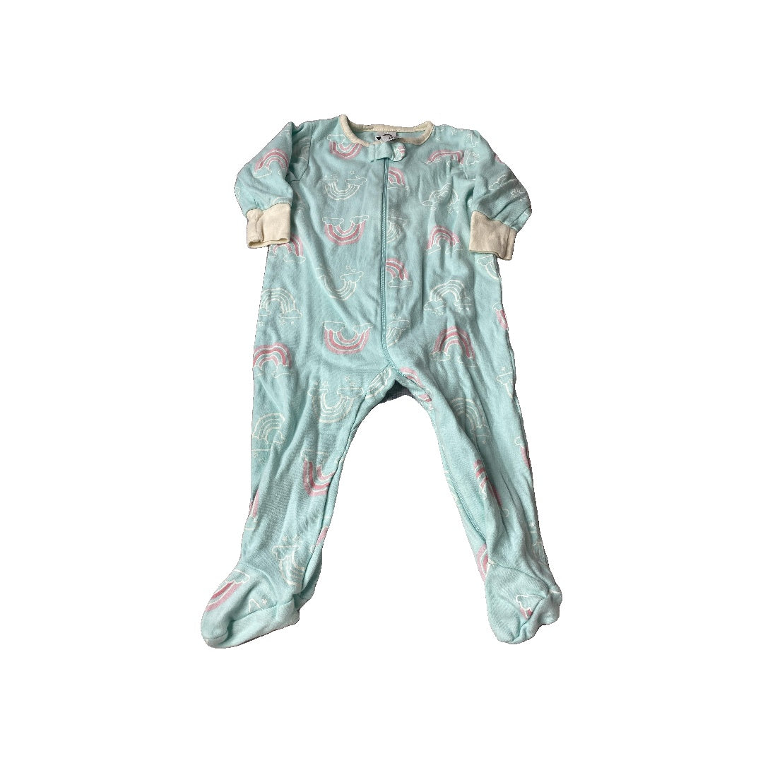 Gerber organic Girls Mint | Rainbow Pajamas Size: 3-6 months Mint | Rainbow