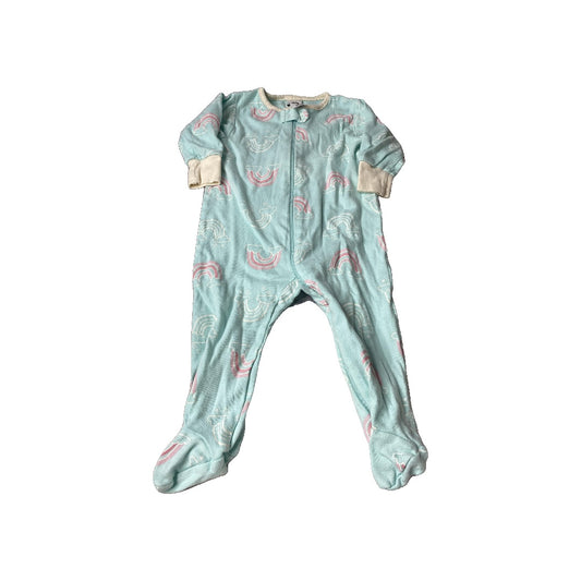 Gerber organic Girls Mint | Rainbow Pajamas Size: 3-6 months Mint | Rainbow