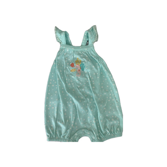 Mac & Moon Girls Mint | Sea Animals Romper Size: 9 months Mint | Sea Animals