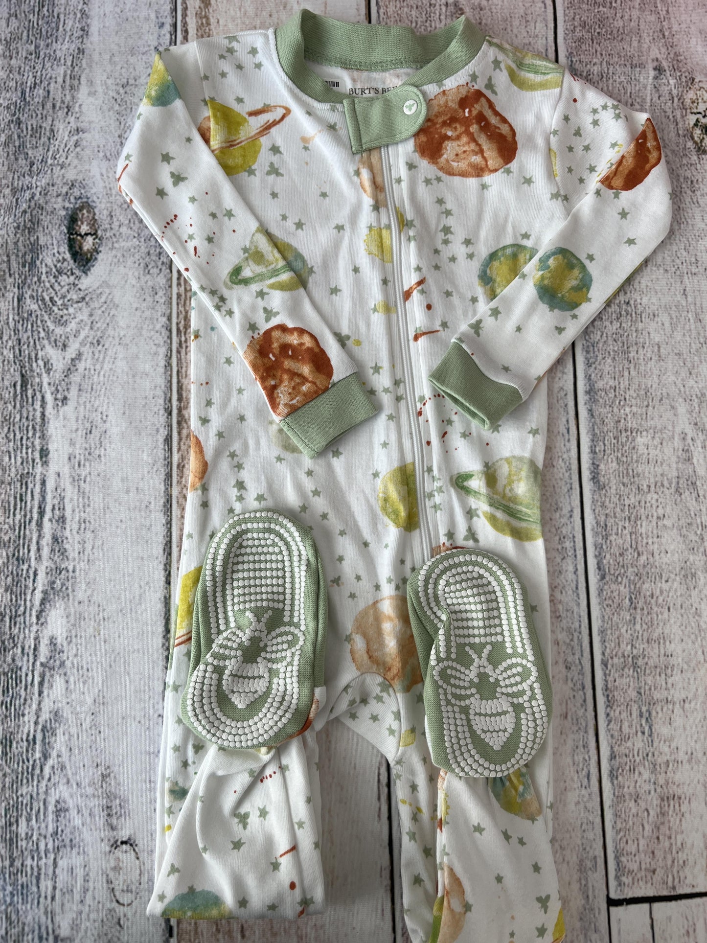 Burt's Bees Boys Mint | Space Pajamas Size: 18 months Mint | Space