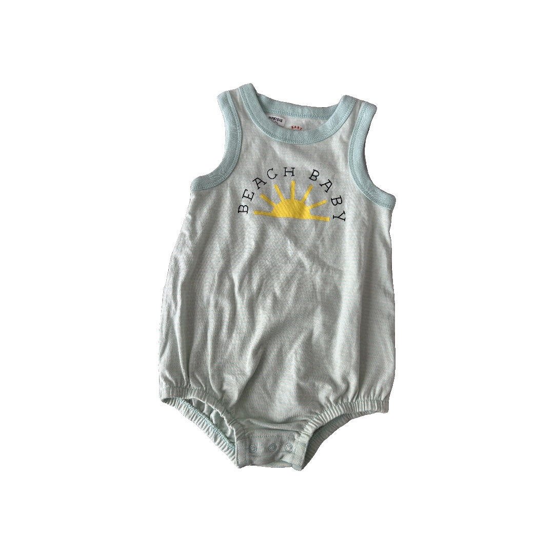 Cat & Jack Boys Mint | Stripe Romper Size: 18 months Mint | Stripe