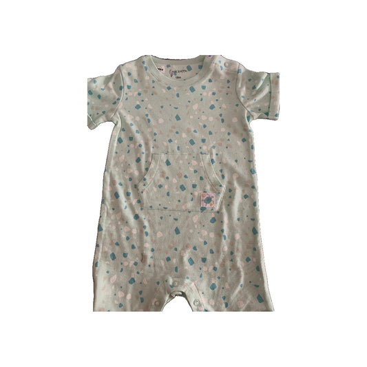 Mac & Moon Boys Mint | Terrazo Onesie Size: 18 months Mint | Terrazo