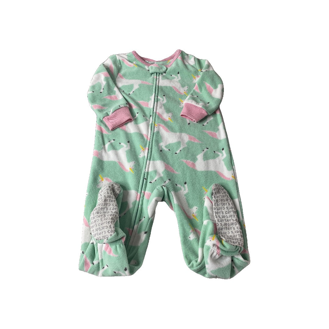 Carters Girls Mint | Unicorns Pajamas Size: 12 months Mint | Unicorns