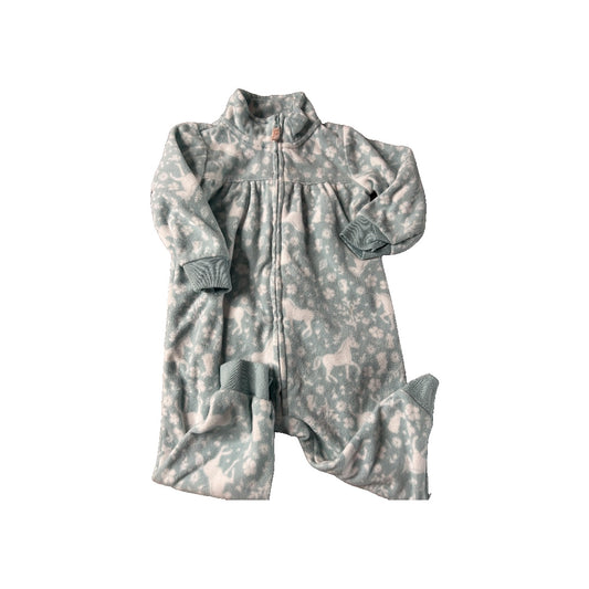 Carters Girls Mint | White | Flowers Long Sleeve Outfit Size: 12M Mint | White | Flowers